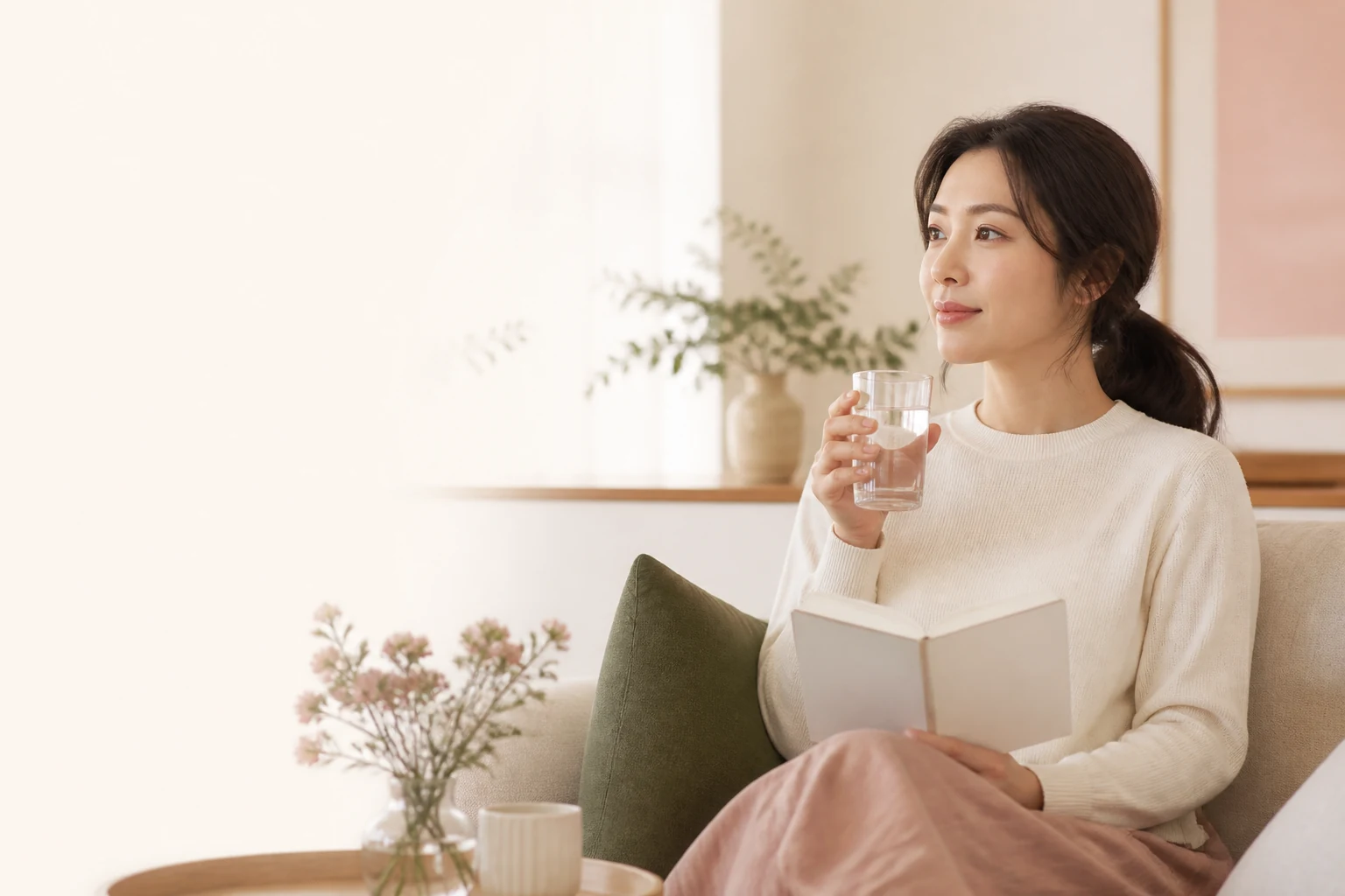 여성 건강과 일상의 변화를 표현한 연출 이미지