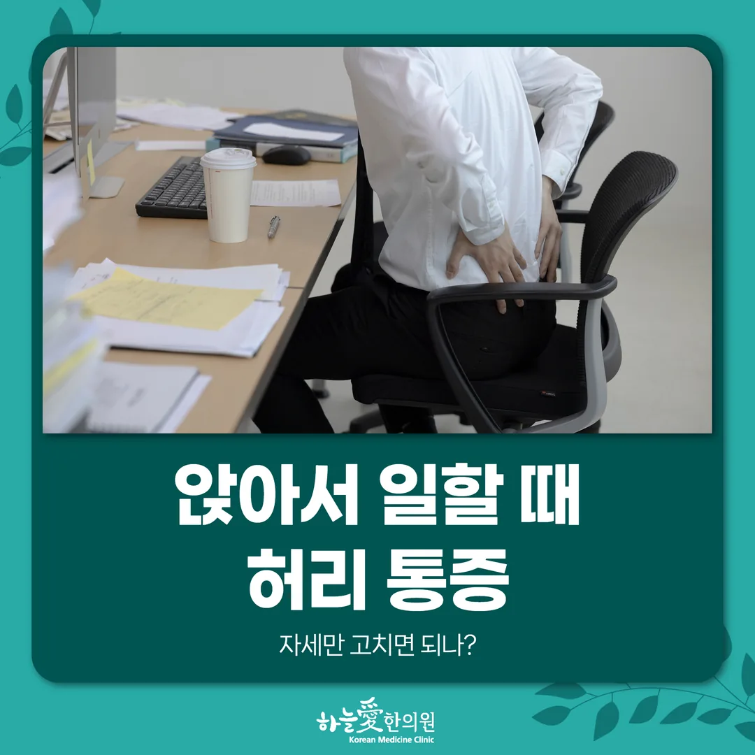 앉아서 일할 때 허리 통증, 자세만 고치면 되나